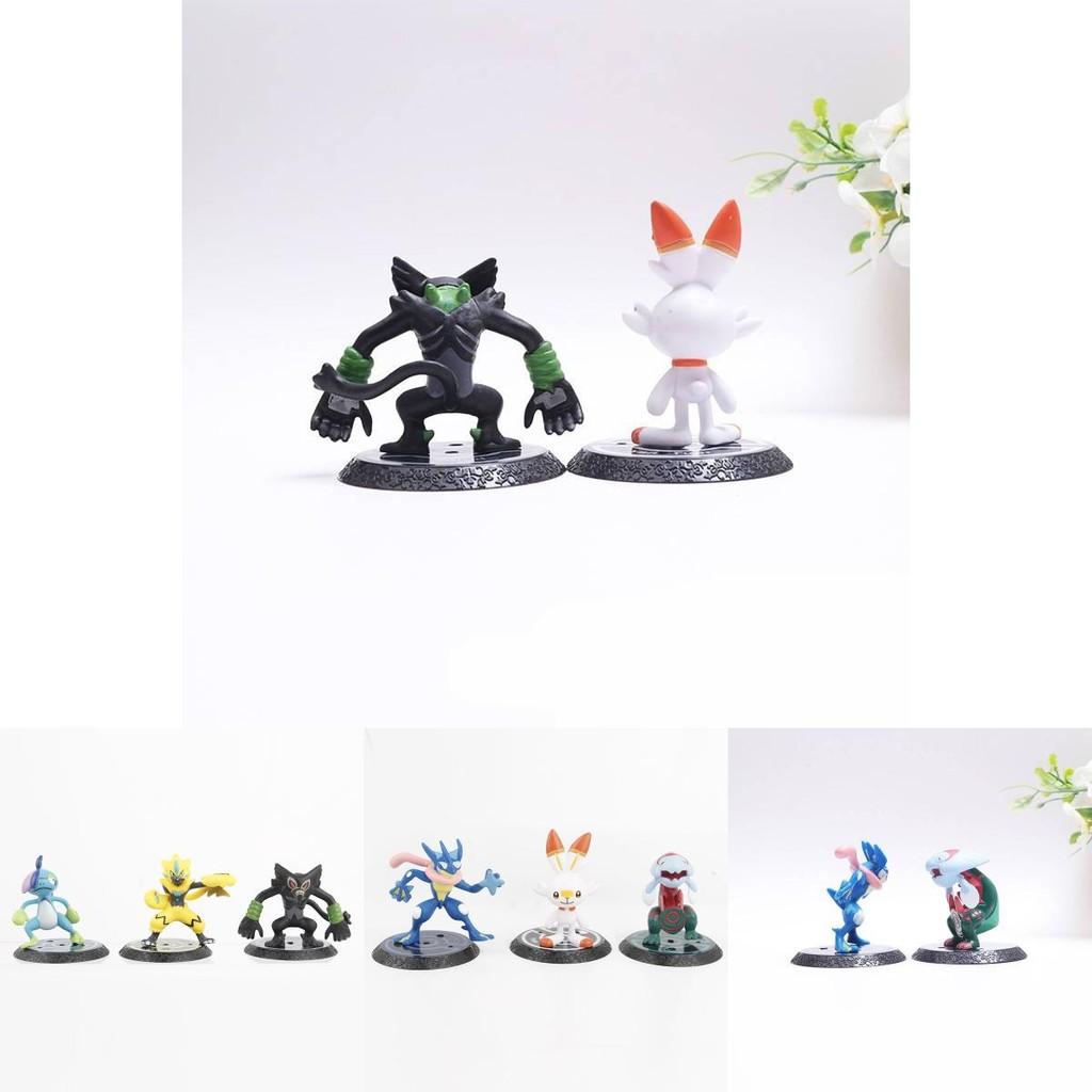 Adorable Pvc Action Figures Set Featuring 6 Unique Pocket Monsters Collectibles