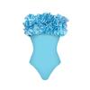 Solid Red Flower One Piece Swimsuit Luxury Women Swimwear Sexy Swim Suit Deep V Monokini Off Shoulder Bodysuit Bathingsuit