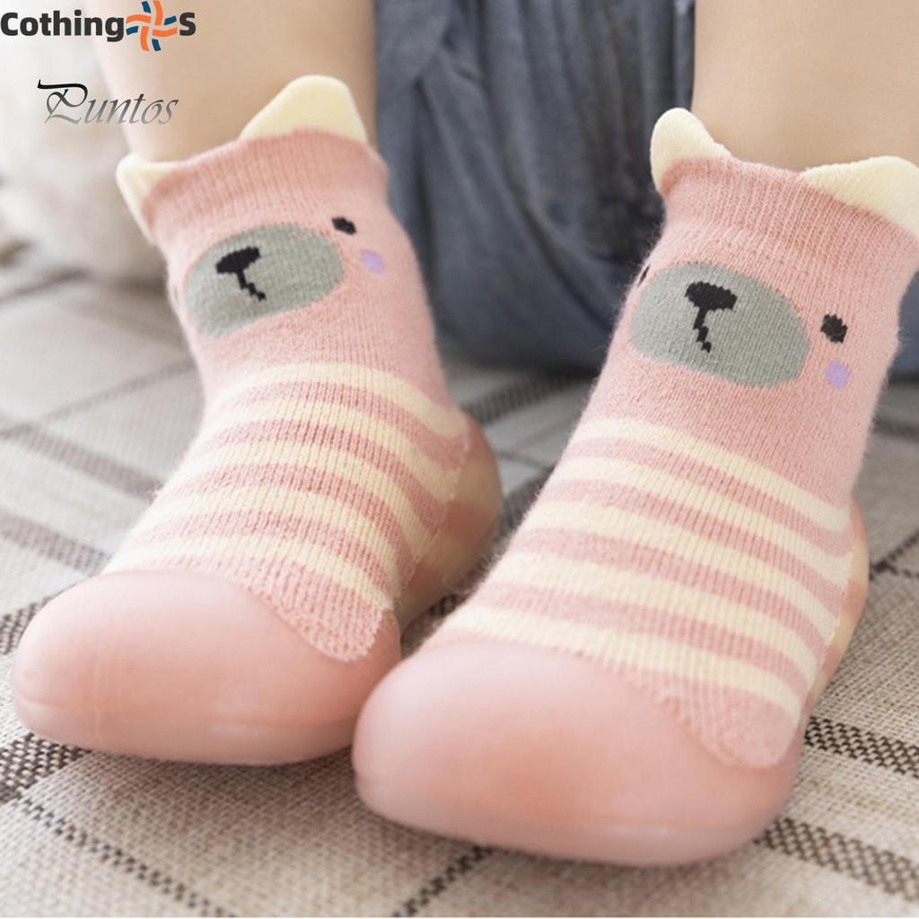 Autumn Winter Thick Warm Baby Anti Slip Floor Socks High Top Shoes Soft Sole
