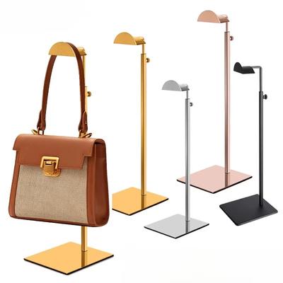Adjustable Polished Black/Gold/Silver Handbag Shelf Display Stand Hanging Purse Holder Rack Organizer for Storage