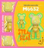 Mengpin Transparent Bear Micro Bricks Puzzle Toy for Kids - Brain Teaser Birthday Gift Figurine