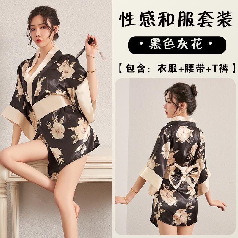 Sexy lingerie women's kimono lace-up sexy, seductive hot passion suit uniform