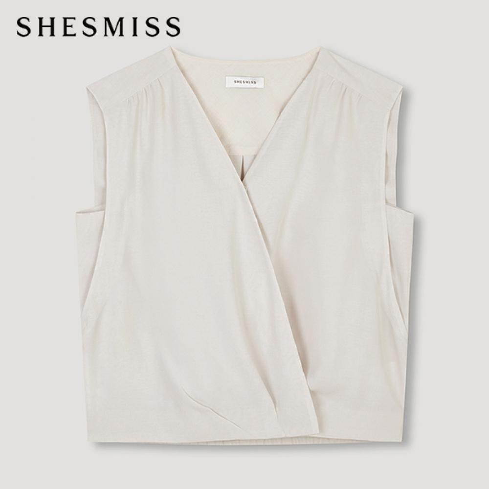 

She S miSS Wrap SleeveleSS blouSe Swwbln21780 Lb light beige/55