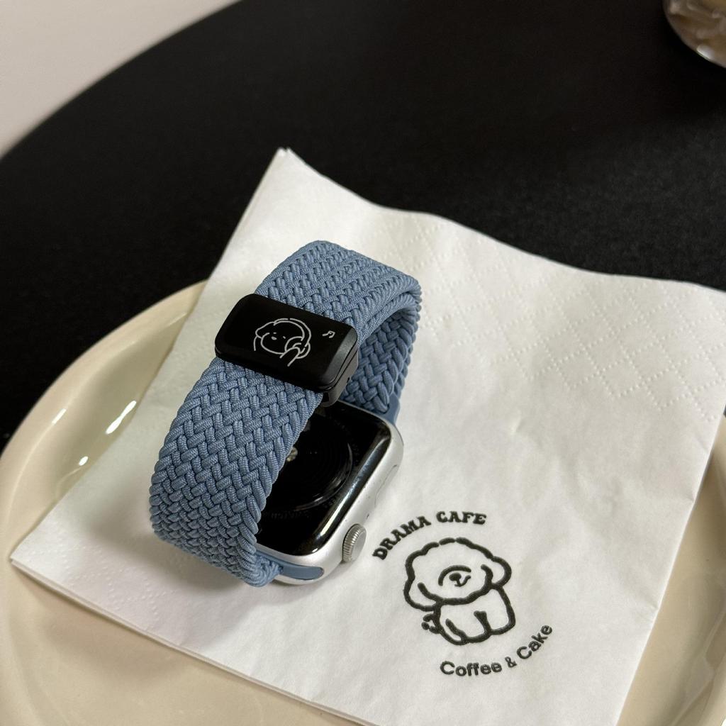 Geflochtenes Music Puppy-Uhrenarmband für die Apple Watch Series 5–9 und SE