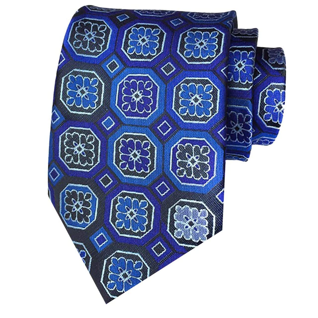

CHROME CRANE Men s Paisley Pattern Tie, Solid Color, Suitable for Suits, Business, Formal, and Casual Wear, NR005 (03. Blue)