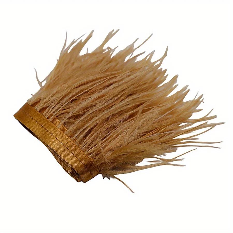 1/10M Natural Plume Black Ostrich Feathers Trim Crafts DIY Feather Ribbon Jewelry Making Wedding Party Christmas Decor 8-10cm
