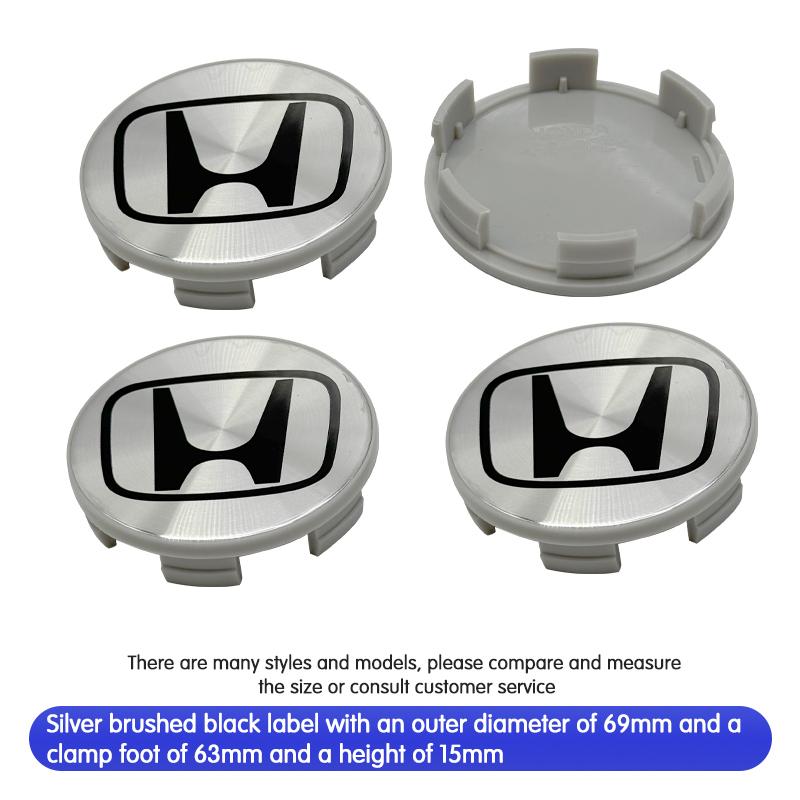58/62/69mm Auto Reifen Rad Mittelkappe Emblem Aufkleber Auto Zubehör Für Honda Civic Fit Jazz Accord Pilot Stepwgn CRV BRV