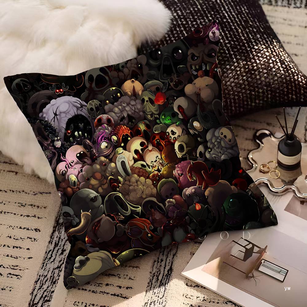 The Binding Of Isaac Cushion Cover Inches Farmhouse Decor Home Throw Pillow Covers For Couch Decorations