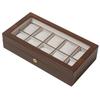 IGIMI Watch Storage Walnut with Window and IG04021005004 Unit, 10-Watch Capacity, Wooden, Finish, Lock, IG-ZERO 72-5