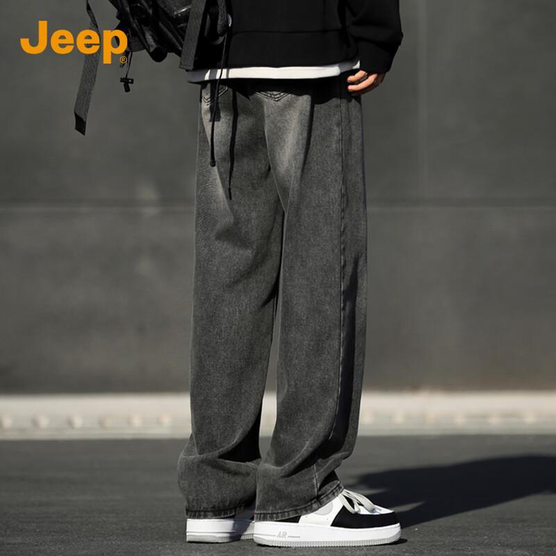 JEEP Men's Retro Loose Straight Leg Jeans