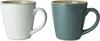 Tsukamoto Mint Color Pair Mug Set (260ml) Mashiko Ware, Stylish, Perfect for Single Living, Interior Goods, APM-4