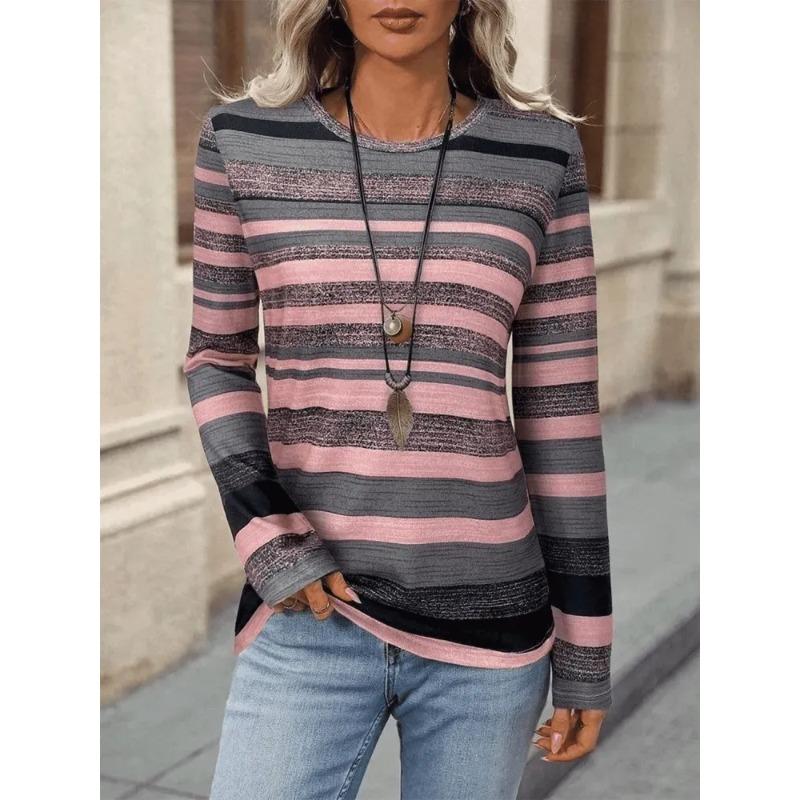 Summer Lady Cat 3D Printed Crew Neck Long Sleeve T-Shirt
