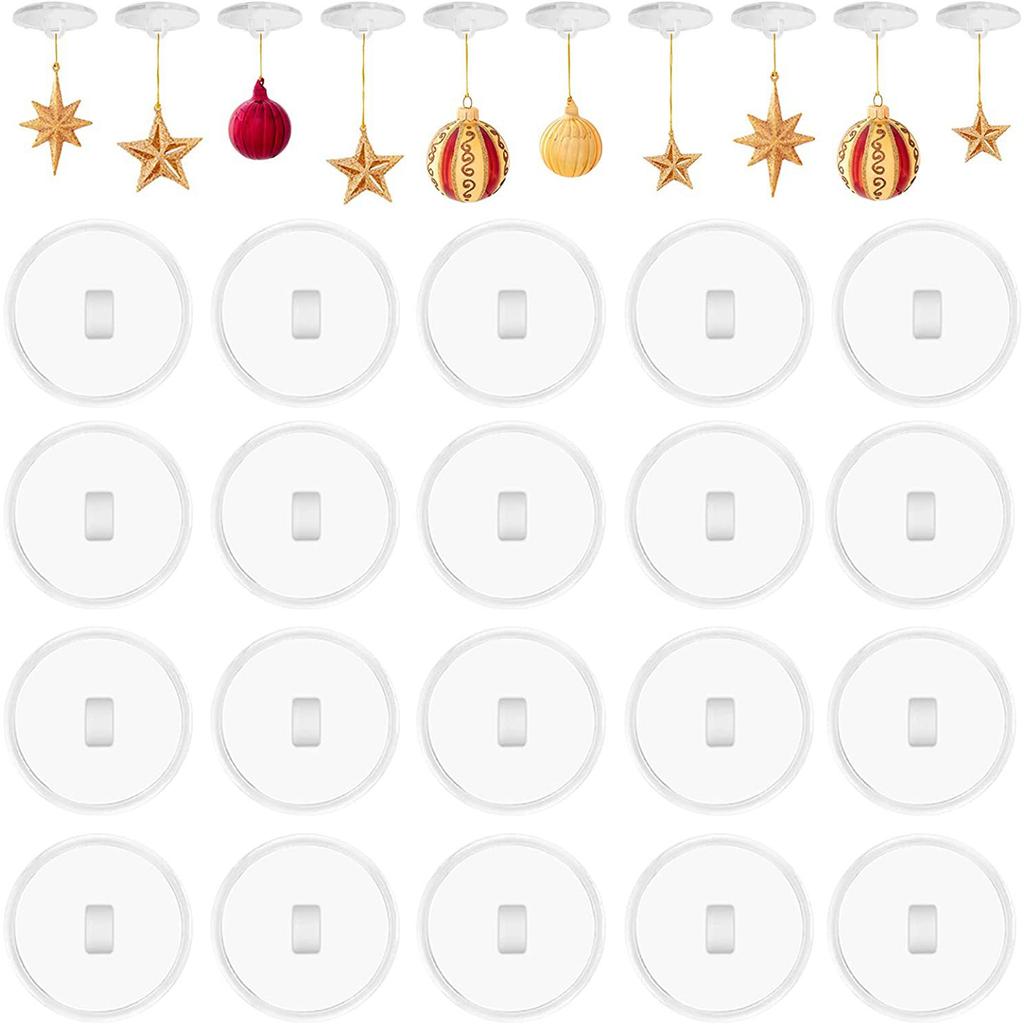 30Pcs Removable Ceiling Hooks for Hanging Festival Decorations Practical Clear Sticky Hooks Damage Frees Wall Hangers