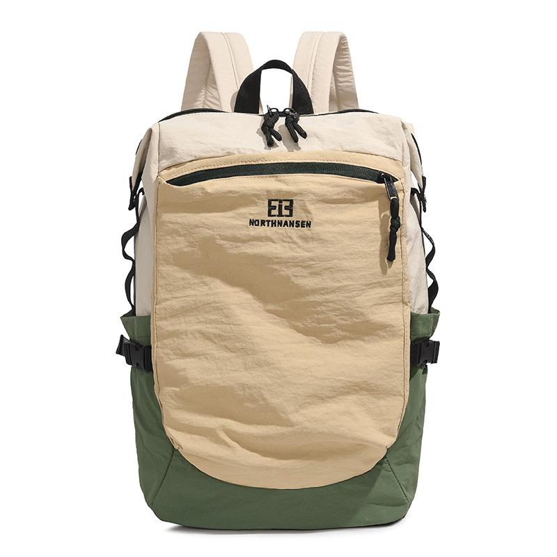 Niche backpack women's new contrasting color student schoolbag women's outdoor light travel hiking backpack