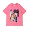 275 GSM Washed T-shirts 100% Cotton Dragon Ball V10 Arale Print Unisex Heavy Cotton T Shirt