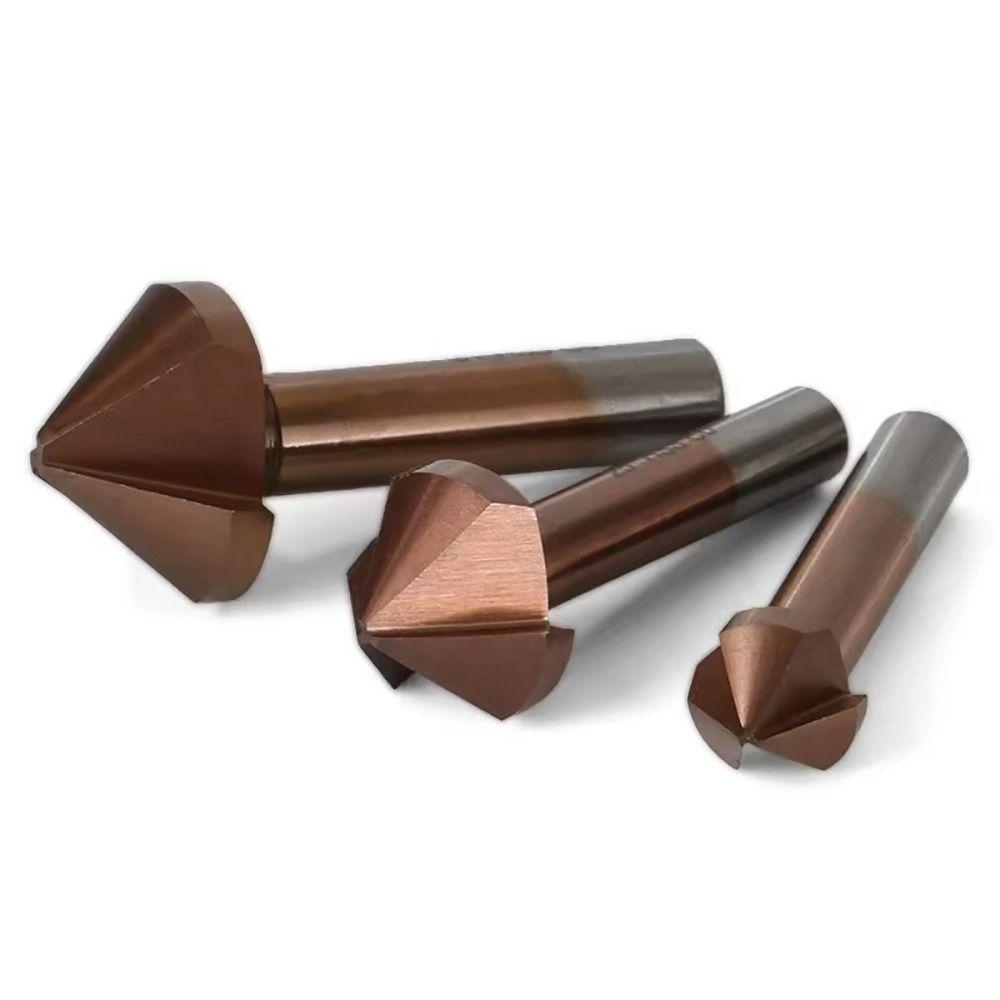 1Pcs M35 Cobalt Chamfer Countersink Drill Bit High Speed Steel 3 Flutes Chamfering Cutter 6.3-40mm Stainless Steel