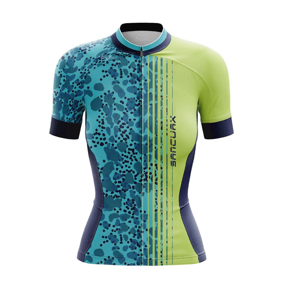 New Women s Cycling Clothing Summer Short Sleeves Cycling Jersey Set Breathable Mountain Bike Cycling Wear  Anti-UV Bike Uniform S