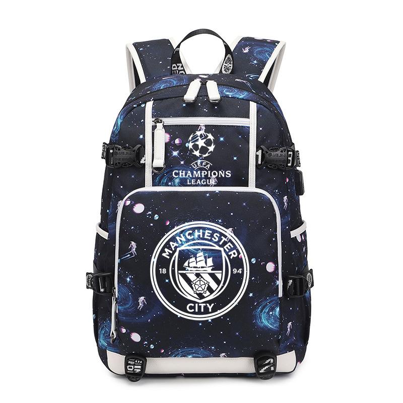 School Season Football Peripheral Student Schoolbag Leisure Personalized Backpack Large Capacity With Usb Charging
