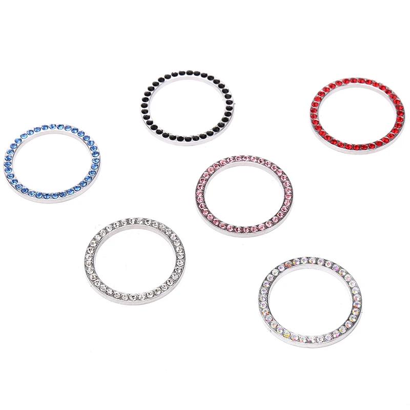 Tlačítko spouštění motoru auta Auto Dekorativní diamantové samolepky Kamínkový prsten Kroužkové ozdoby Ochranný kryt Autopříslušenství Interiér