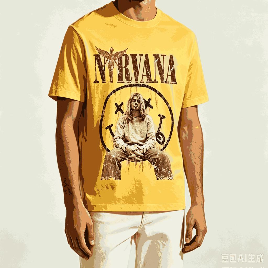 Nirvana Per Fan Regalo Maglietta Unisex Unisex Harajuku Oversize Unisex Manica Corta Streetwear Alta Qualità Coppie Comoda Morbida