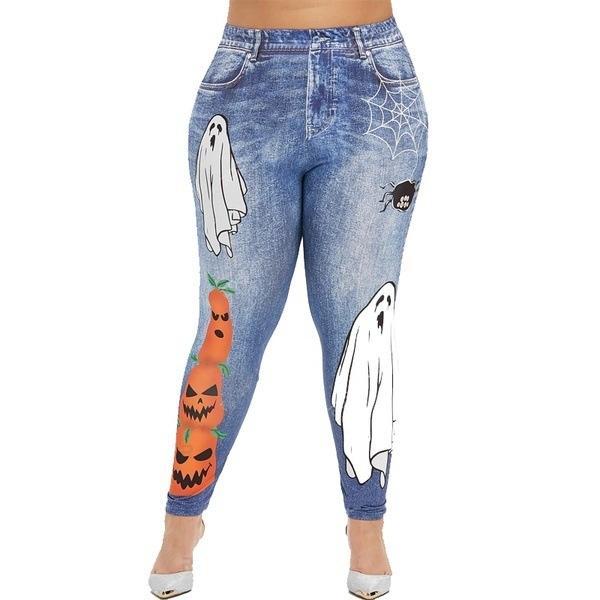 Women Fashion Ghost Pumpkin Print 