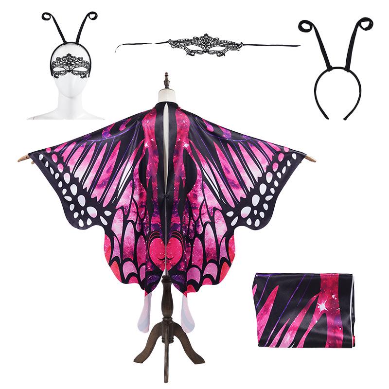 

Градиентный плащ-крылья бабочки Костюм для косплея на Хэллоуин XXL