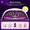 LED Nagellampe 72 LEDs Nageltrockner mit 4 Timereinstellungen Professionelle UV-Lichtkabine für Nagellack Manikürelampe Nagelstudio