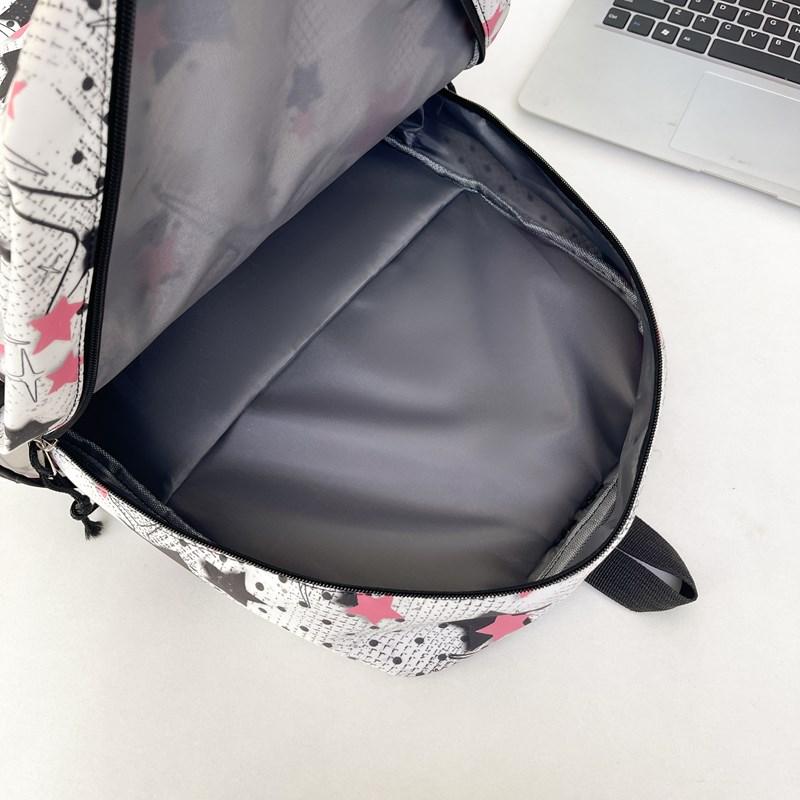 Schulrucksack für Studenten mit Sternenprint, Batik-Rucksack, große Kapazität, Graffiti-Campus-Rucksack