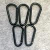 10pcs Black Aluminum Carabiner D-Ring Key Chain Clip Camping Keyring Snap Hook Outdoor Travel Kit Camping Equipment