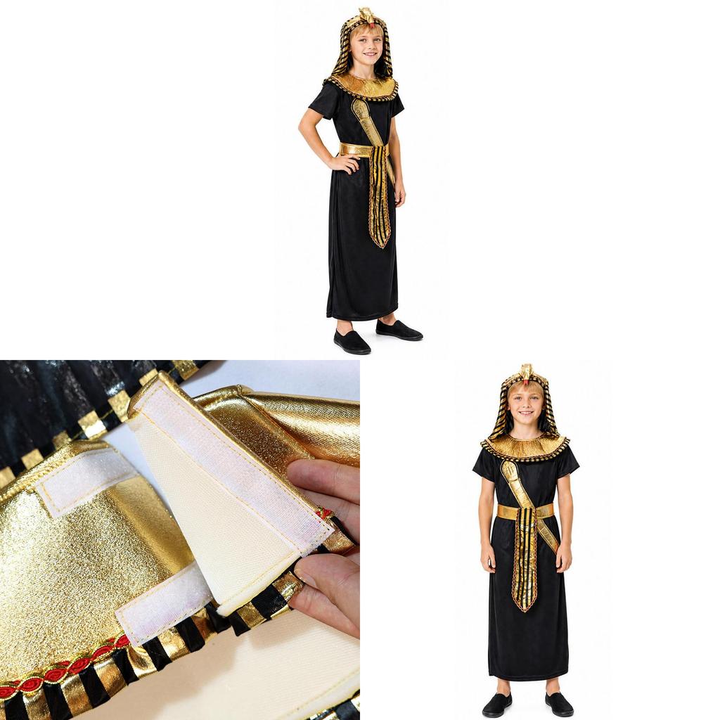 Halloween Costume Egyptian Pharaoh Suit Polyester For Children And Youth