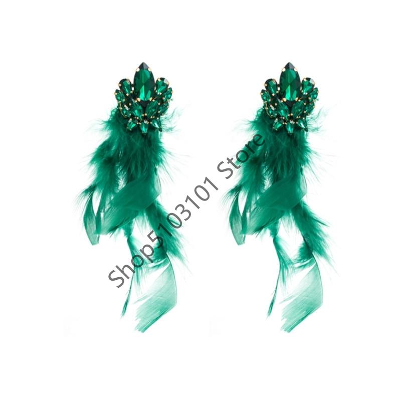 Bohemian Rhinestones Floral Long Earrings For Women Elegant And Stylish Luxury Statement Gift