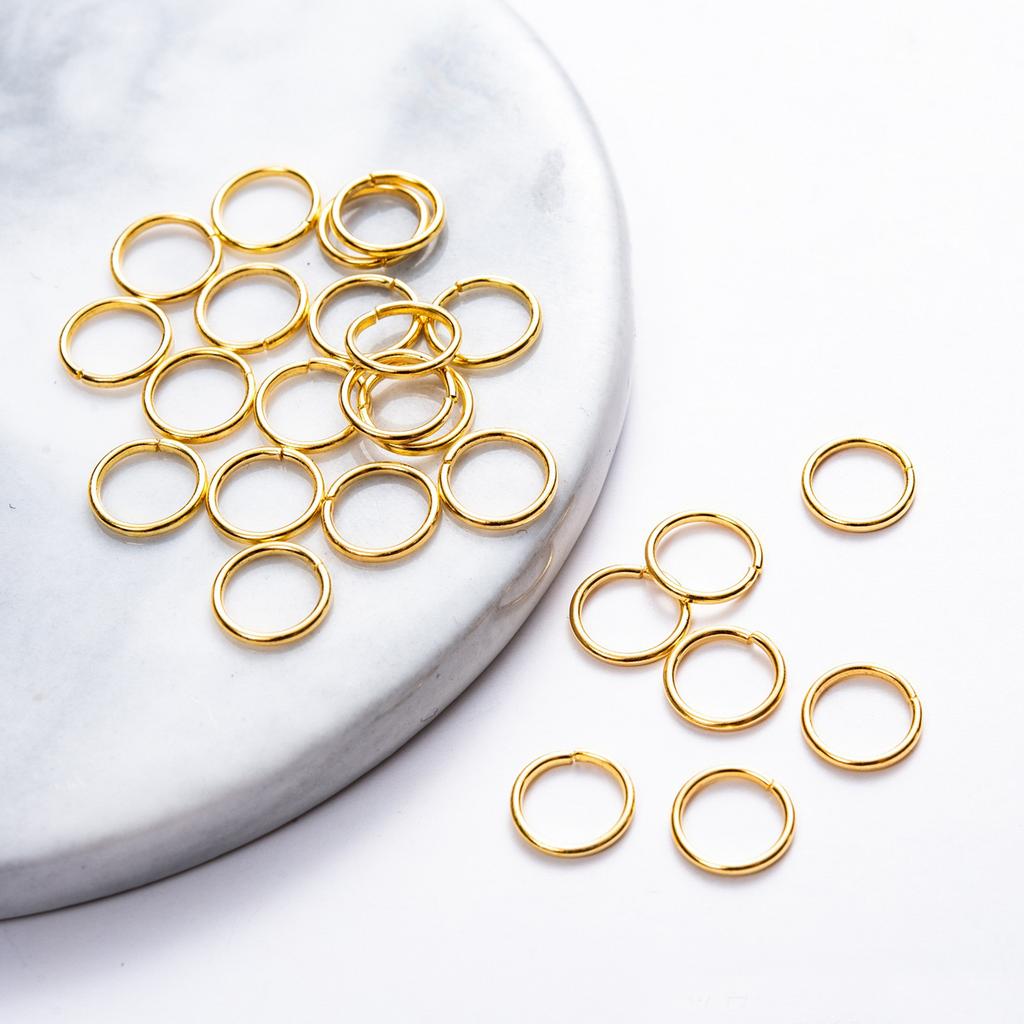 Factory Price High Quality 18k Gold Plated Stainless Steel Open Jump Rings of Jewelry Accessories