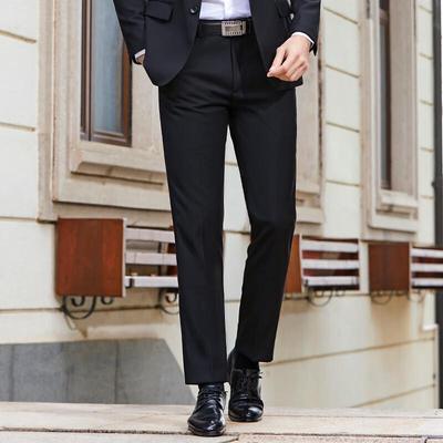 Pantalones de Vestir Casual de Negocios de Pierna Recta para Hombre Telooman