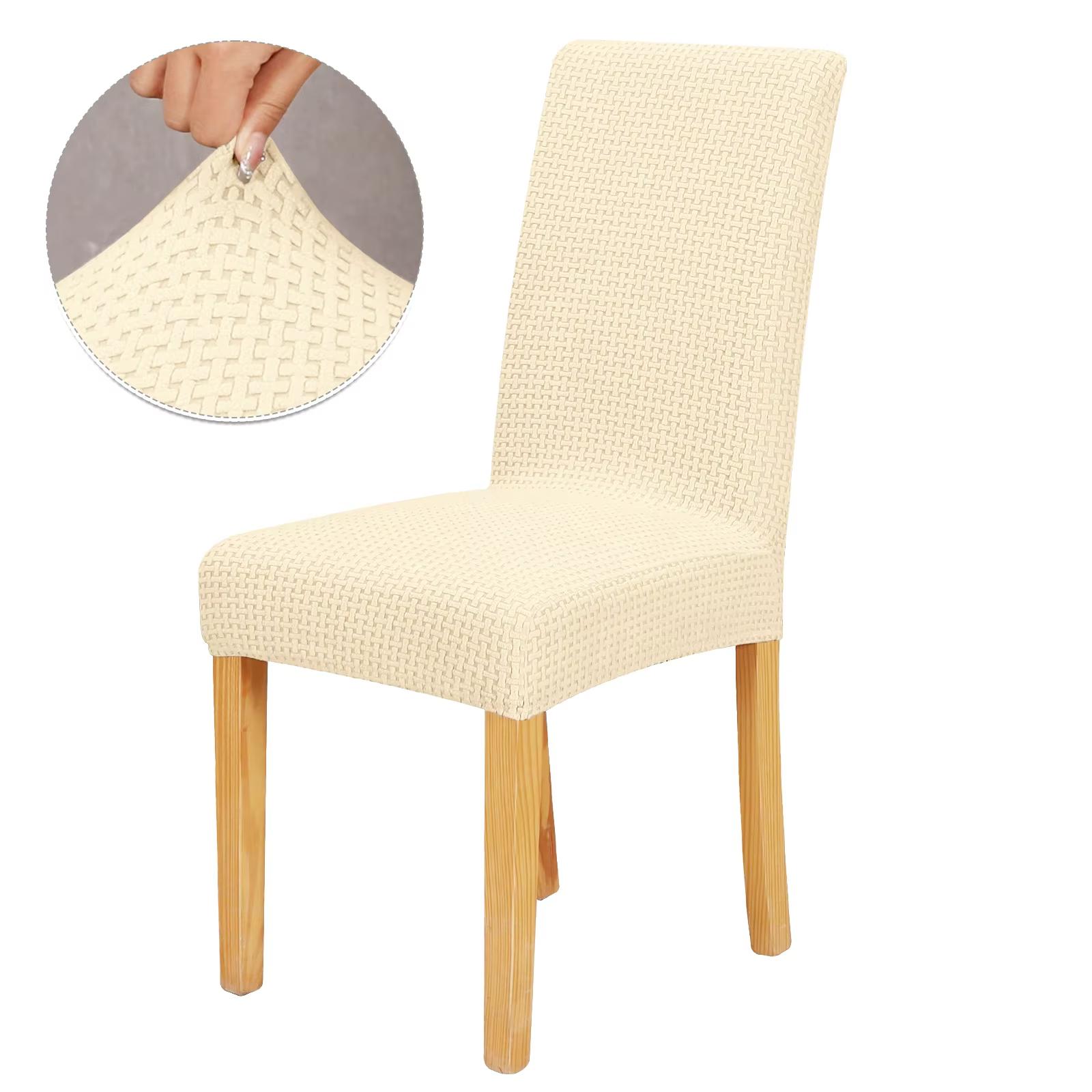 

Чехлы для стульев для столовой. Эластичные чехлы из спандекса. Чехол для стула. Однотонный жаккардовый чехол для сиденья. Недорогие защитные чехлы для стульев. 1PC