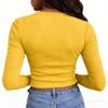 Button Down For Women Long  Sleeve Tops V Neck Collar Blouses Business Casual