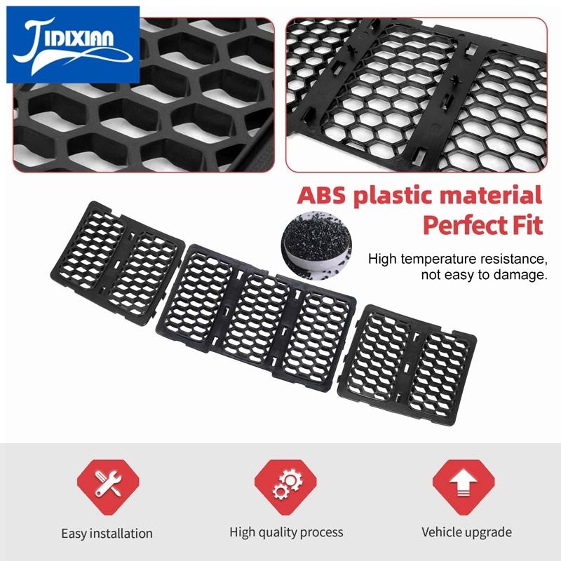 JIDIXIAN Racing Grills for Jeep Grand Cherokee 2014 2015 2016 Front Insert Honeycomb Grille Mesh Decoration Cover Accessories