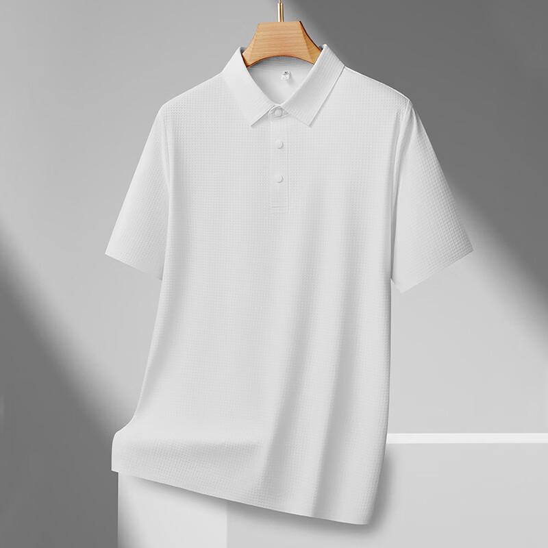 Yiliteng Men s Waffle Knit Short Sleeve Polo Shirt XL