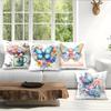 Flowers Butterflies Pillowcase Printed Polyester 40/45/50Cm Throw Pillowcover Decorative Sofa Cushion Pillowslip Home Decor