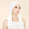 New Shimmer Pre-Tied Hat Women Muslim Hijab Turban Long Tail Headscarf Beanies Bonnet Hair Loss Chemo Cap Head Wrap Bandanas