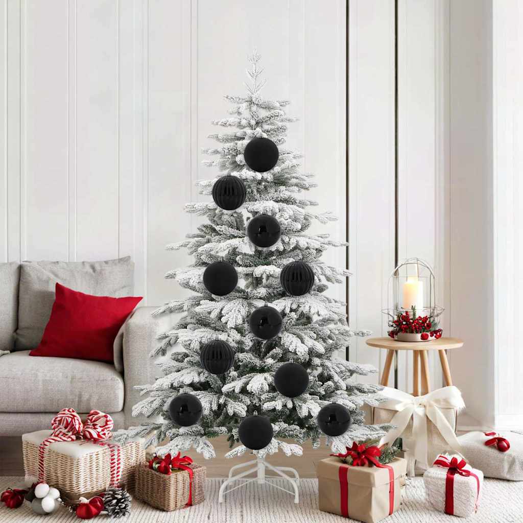 Christmas Tree Ornament Set XL 9 pcs Black Plastic
