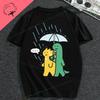 Fun Pizza Joguman Dinosaur T Shirt Unisex Clothes Short Sleeve Fashion Woman 100 Cotton Streetwear Womens Tshirts Men Tshirt