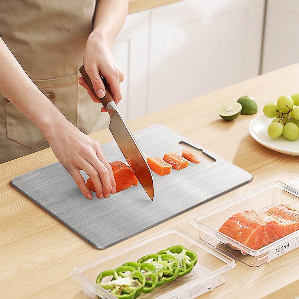 Titanium Cutting Boards for Kitchen Double-Sided Chopping Board Food Grade Cutting Mat Serving Tray Fruit Meat Chopping Board
