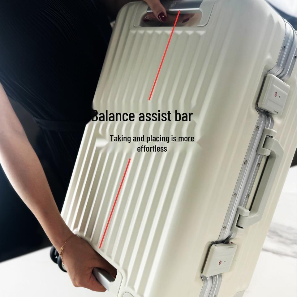 2025 Women's Large Capacity Trolley Suitcase - Aluminum Frame, Combo Lock, Silent Universal Wheels, Fashionable Travel Case