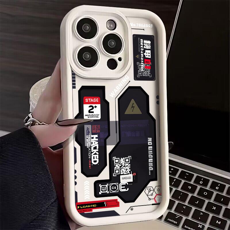 

Hacker Creative Mecha Phone Case For Xiaomi Redmi Note 14 13 12s 12 11 10 9s 9 8 7 A5 Pro Plus 4G 5G Soft TPU Back Cover Redmi Note 14 5G