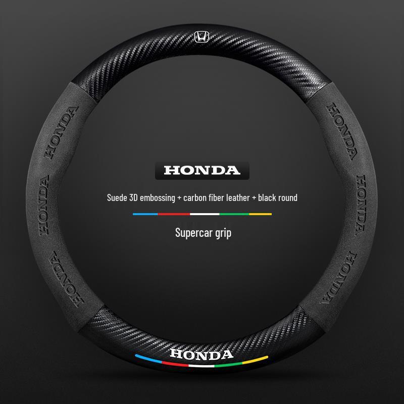 Honda Integra Steering Wheel Cover (22-24 Models) - Ultra-Thin Suede & Carbon Fiber for Men & Women