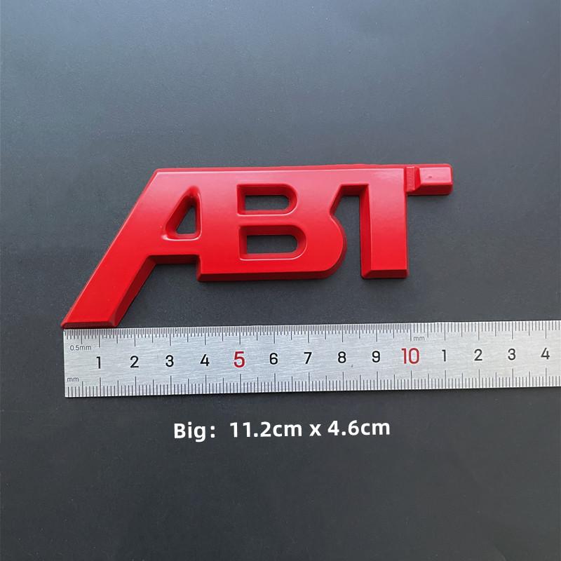 For Audi RS3 3D Metal ABT Logo Letters Car Emblem Badge For Audi A5 A7 A1 SQ5 TT RS6 RS3 Q7 Q5 Q8 A3 VW Golf 7 ABT Sticker Accessories