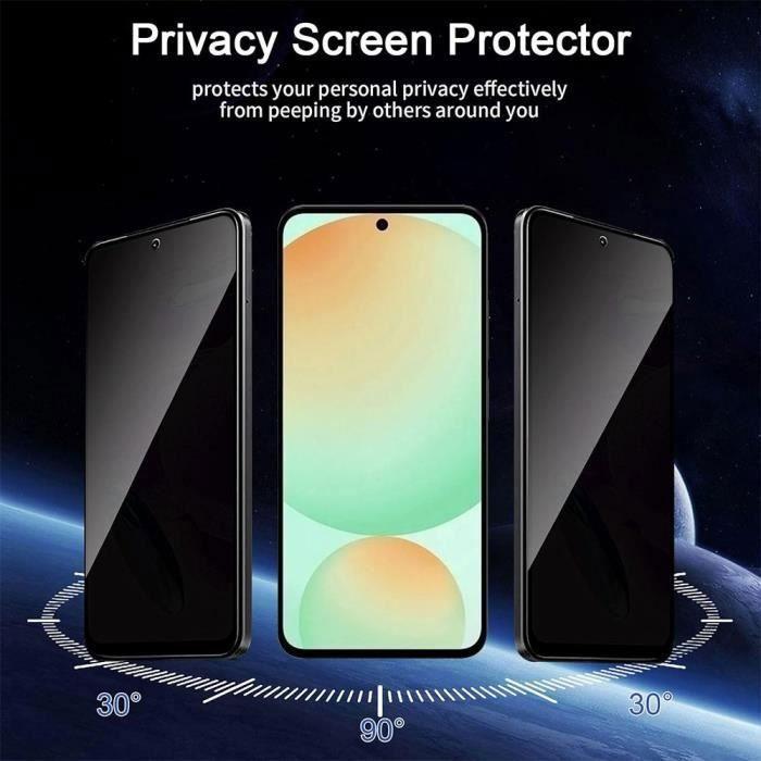 Protecteur d'écran compatible Samsung Galaxy S24 FE - BOOLING - Verre Trempé - Anti-Espion X2