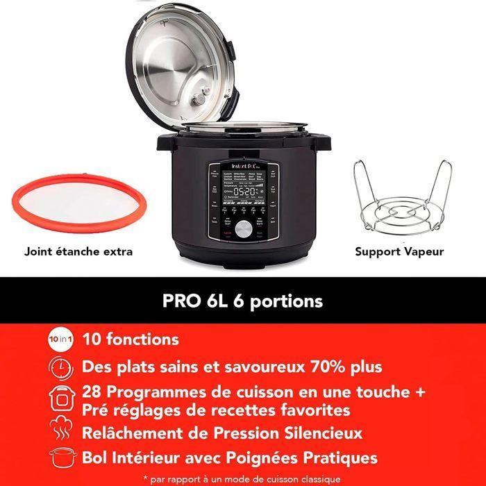 Cuiseur électrique multifonctionnel instant pot pro 10-en-1 - 1200 w - noir - 5,7 l