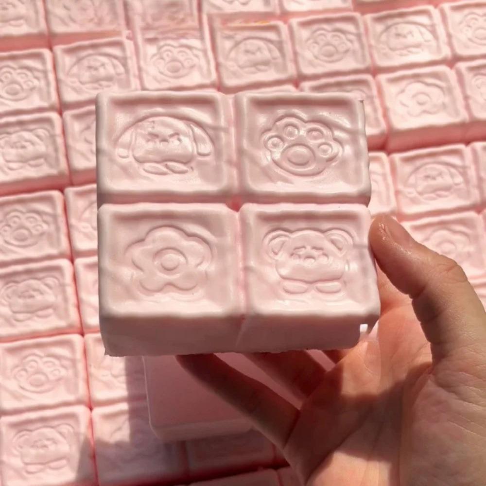 Taba Squishy Strawberry Milk Cube Cake Bread Press Plaything Plush Stress Ease Slow Rising Sensory Fidget Toys For Kids And Adults
