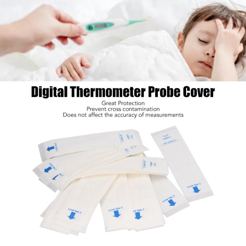 100 Stück Digitale Thermometer-Sondenabdeckungen Einweg Sicher Hygienisch Mundthermometer-Abdeckhülse Für Krankenhaus